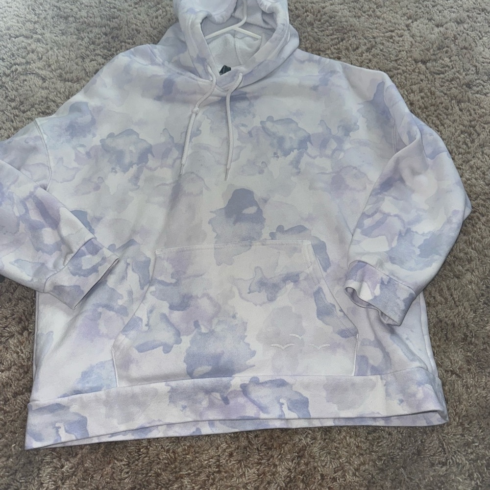 Lazy pants hoodie.White and Purple Tie-Dye Hoodie by